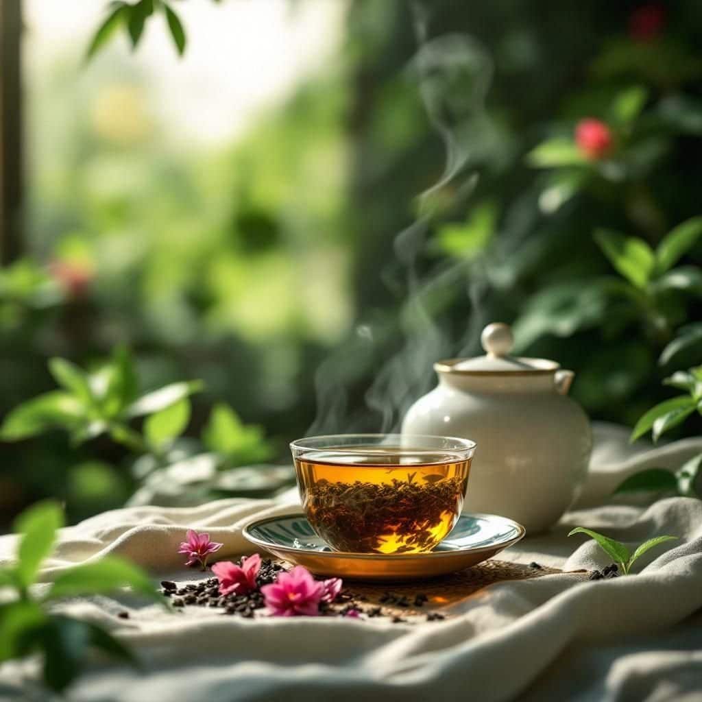 Ancient Chinese tea ceremony depicting the origins of tea history