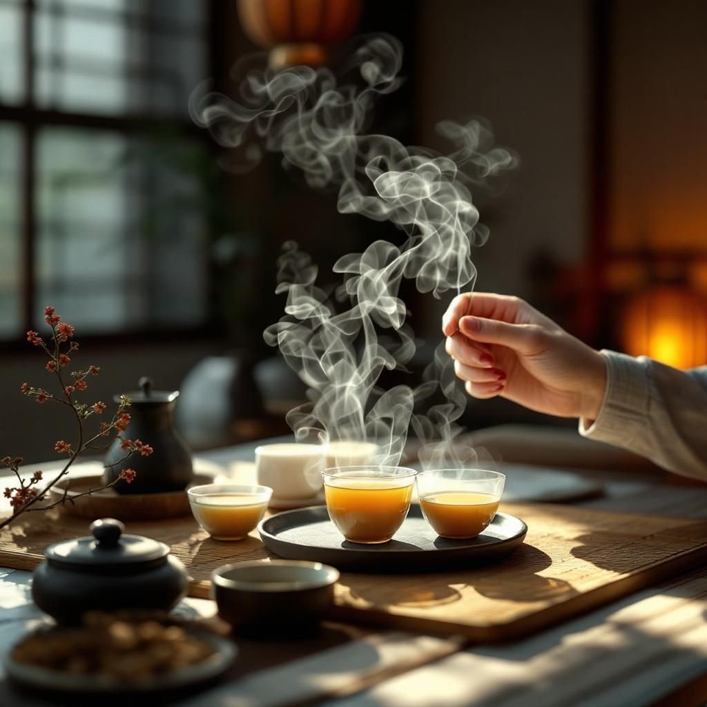 Traditional Korean balhyocha fermented tea leaves used in Darye ceremony