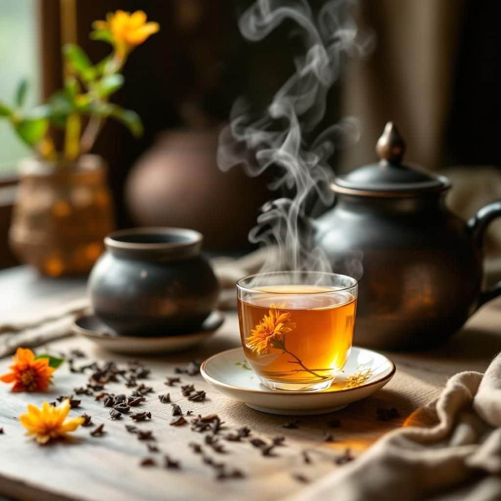 Various types of loose-leaf tea displayed in Sri Lanka's tea plantation