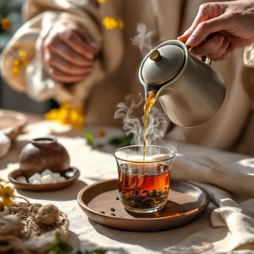 A traditional Turkish çaydanlık with steaming tea on a stove