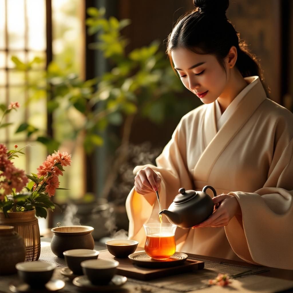 Participants in traditional Korean tea ceremony Darye, showcasing rituals and philosophy.