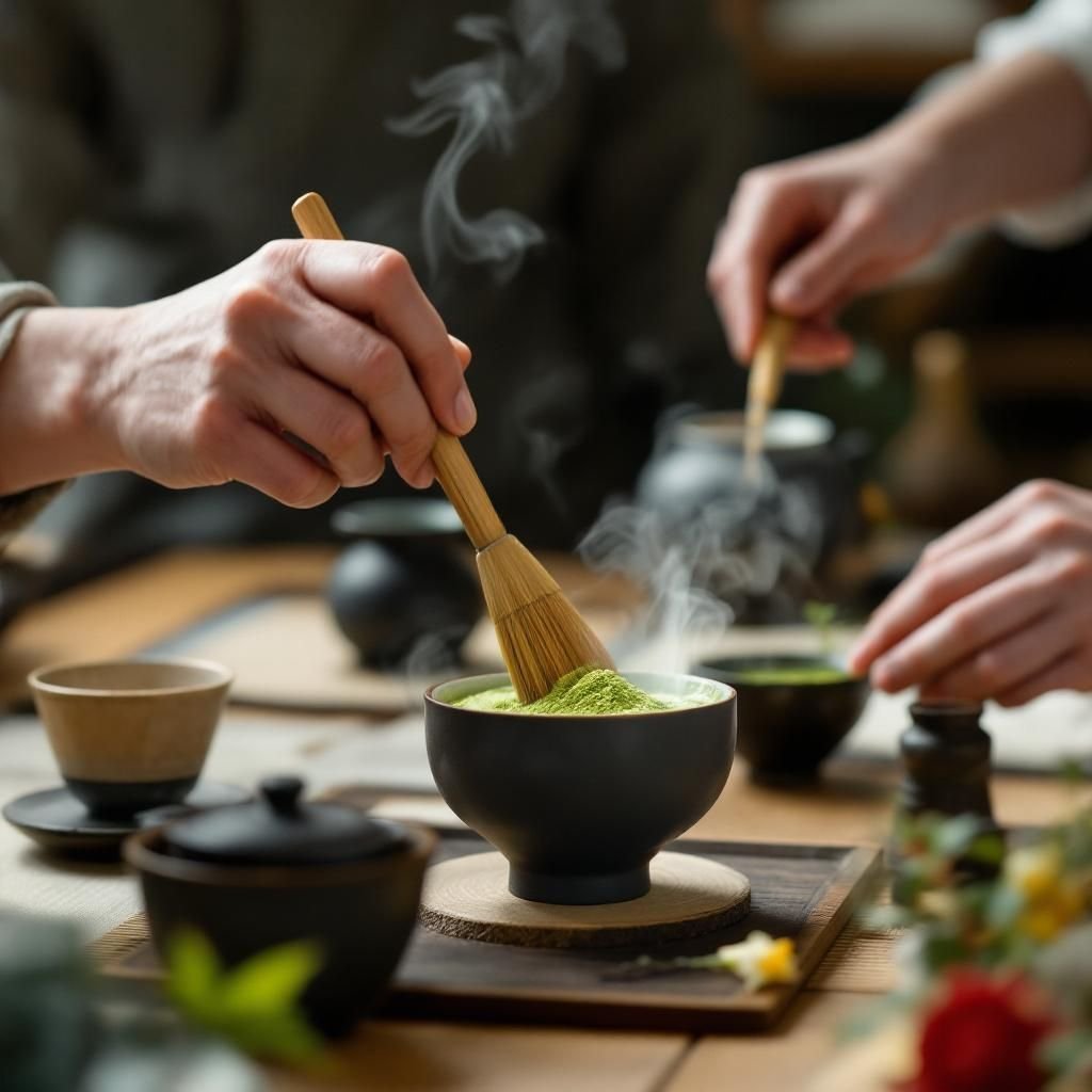 Hidden tea ceremony venue in Kyoto with bamboo garden setting