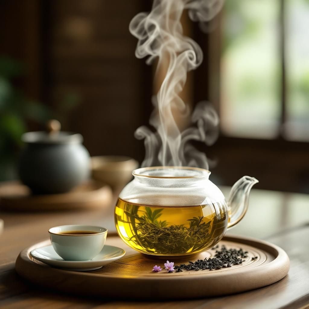 A selection of Taiwan's finest oolong and black teas in teaware.