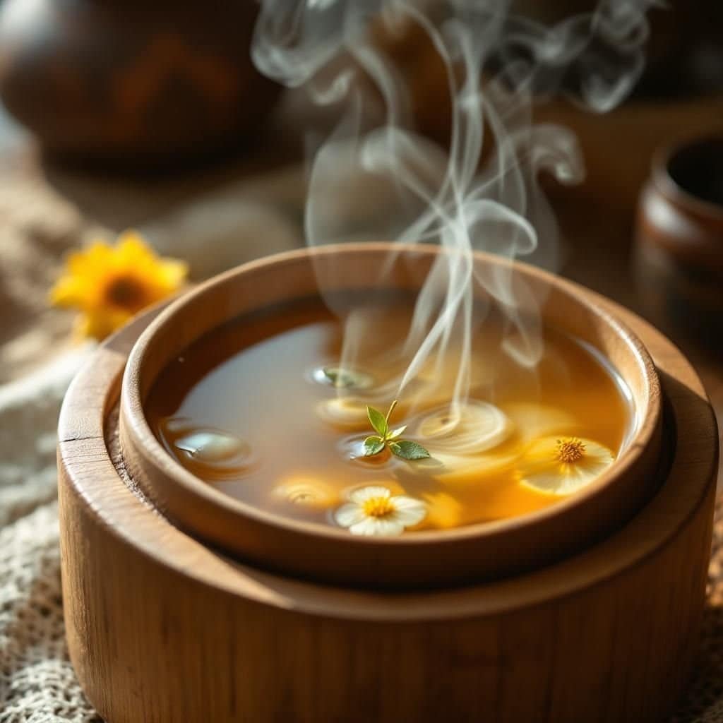 Participants enjoying traditional Tibetan butter tea at a local ceremony