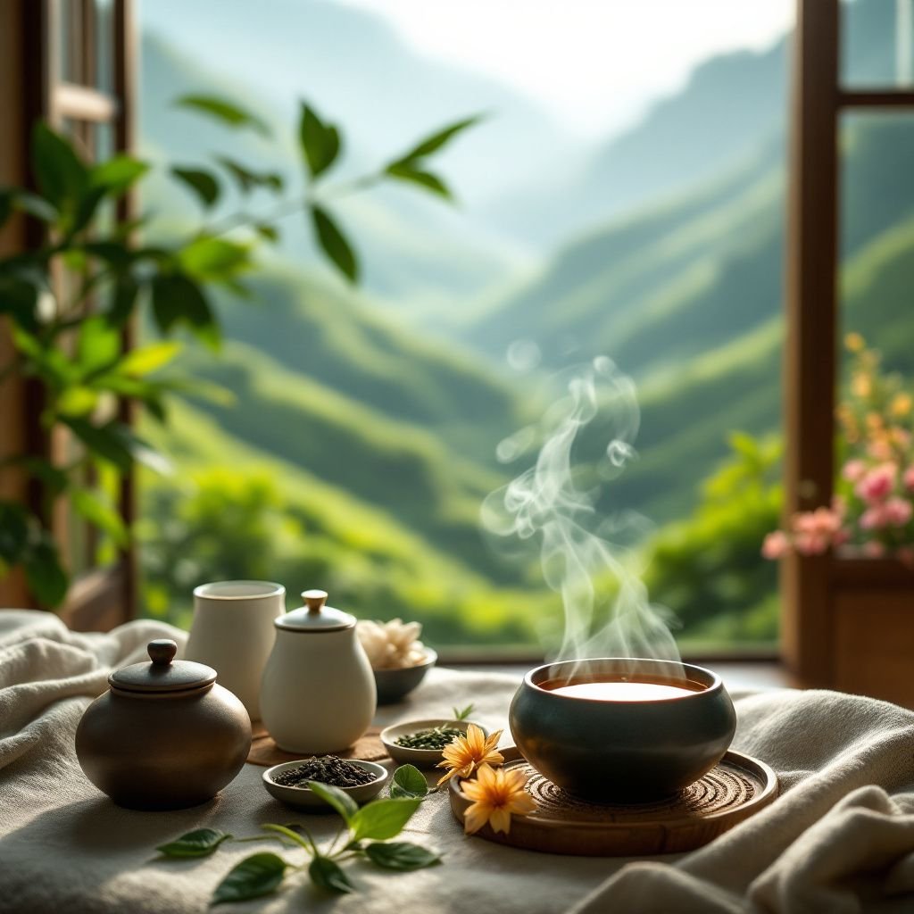 Luxurious tea retreat in Fujian with serene landscapes and elegant accommodations.