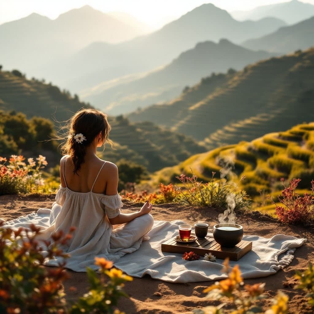 A tranquil spa setting with rooibos-infused treatments in Cederberg.