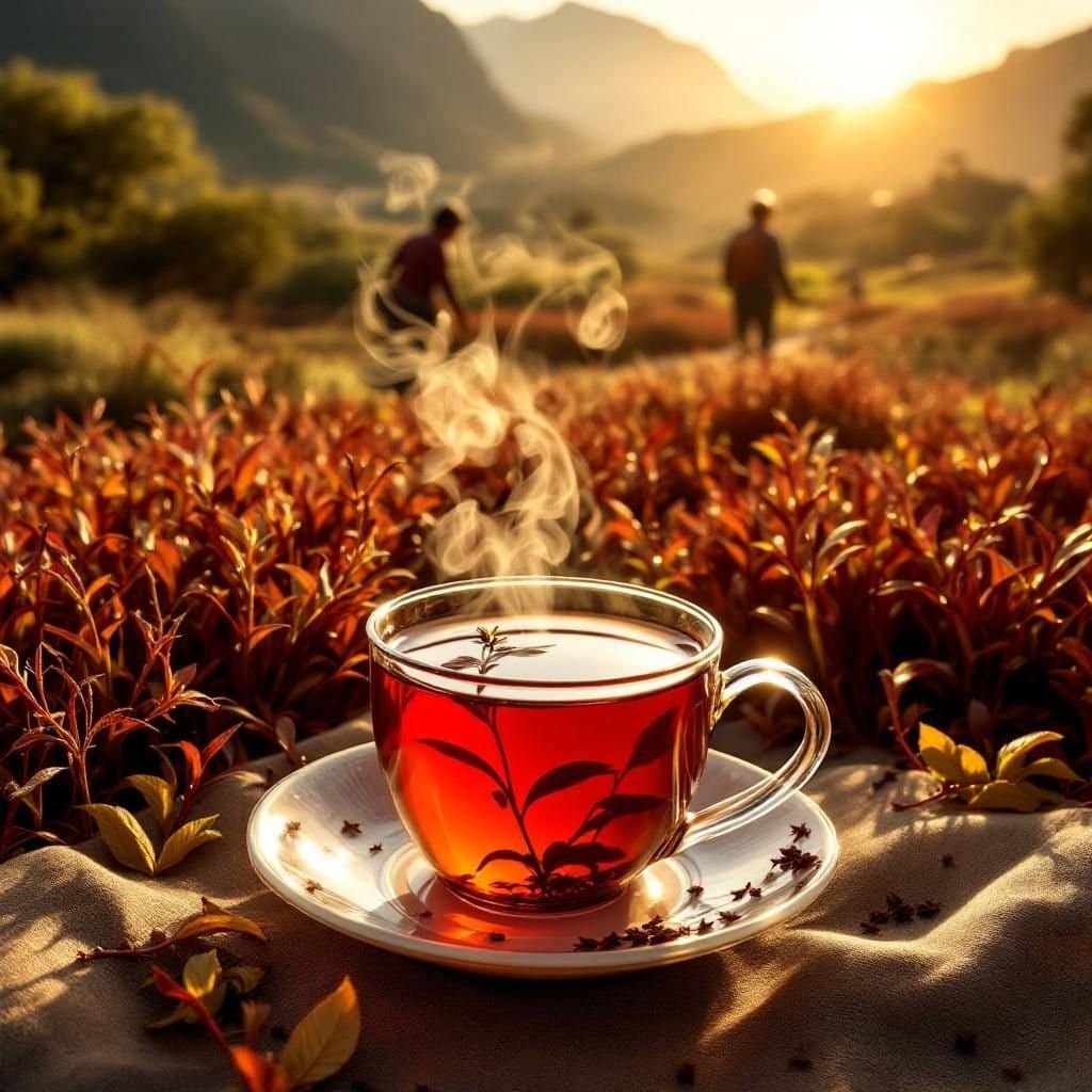 Tourists enjoying a guided rooibos tea tasting in Cederberg mountains