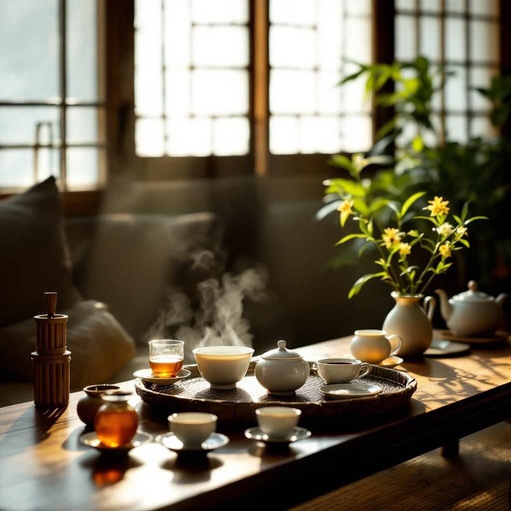 Map highlighting tea houses in Taipei's mountain and city areas