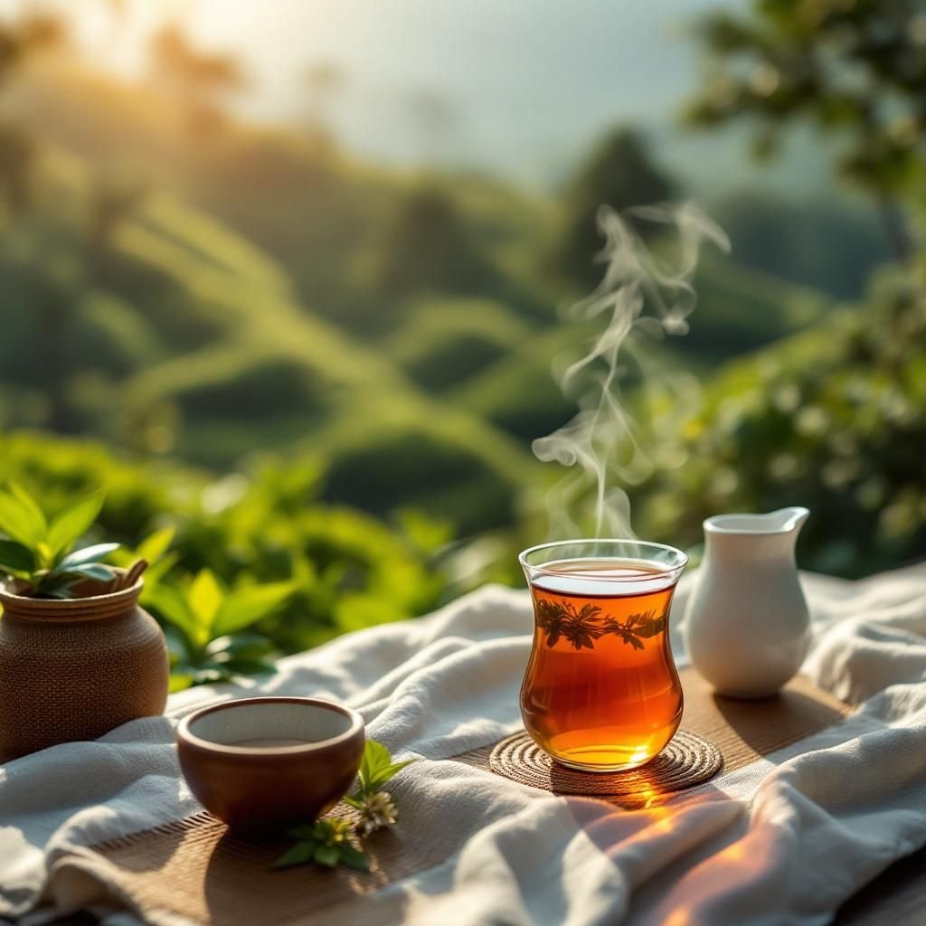 Guests participating in a tea tasting session at a Munnar plantation