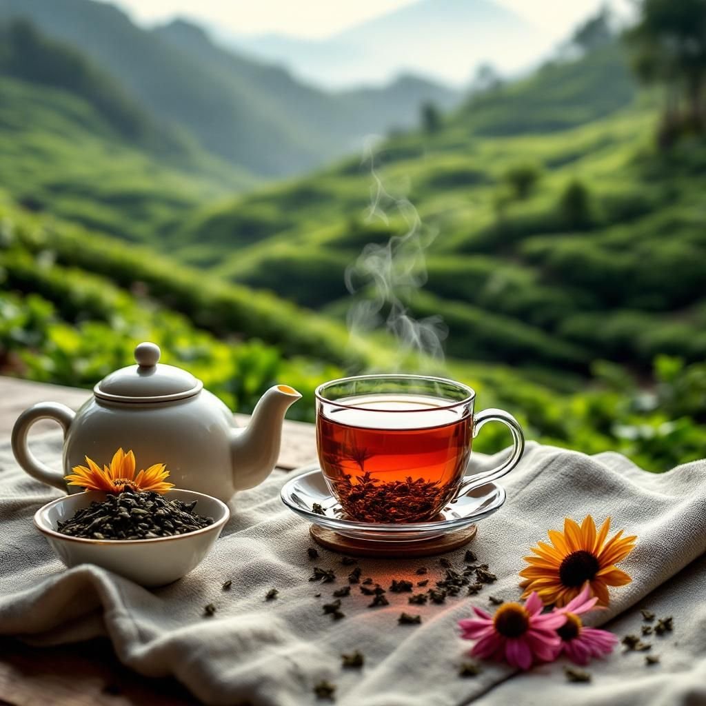 A display of various Alishan high mountain oolong teas in vibrant packaging.