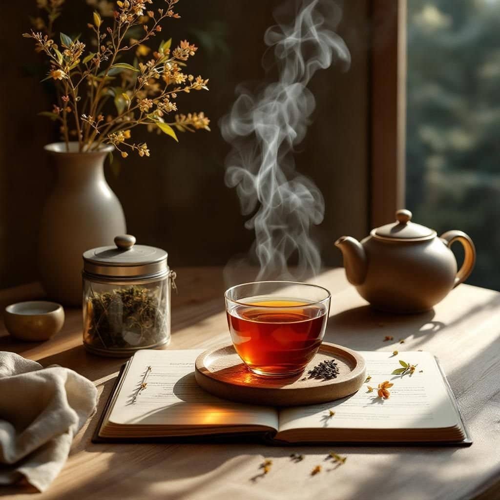 A neatly organized packing list for tea tours with essential items laid out