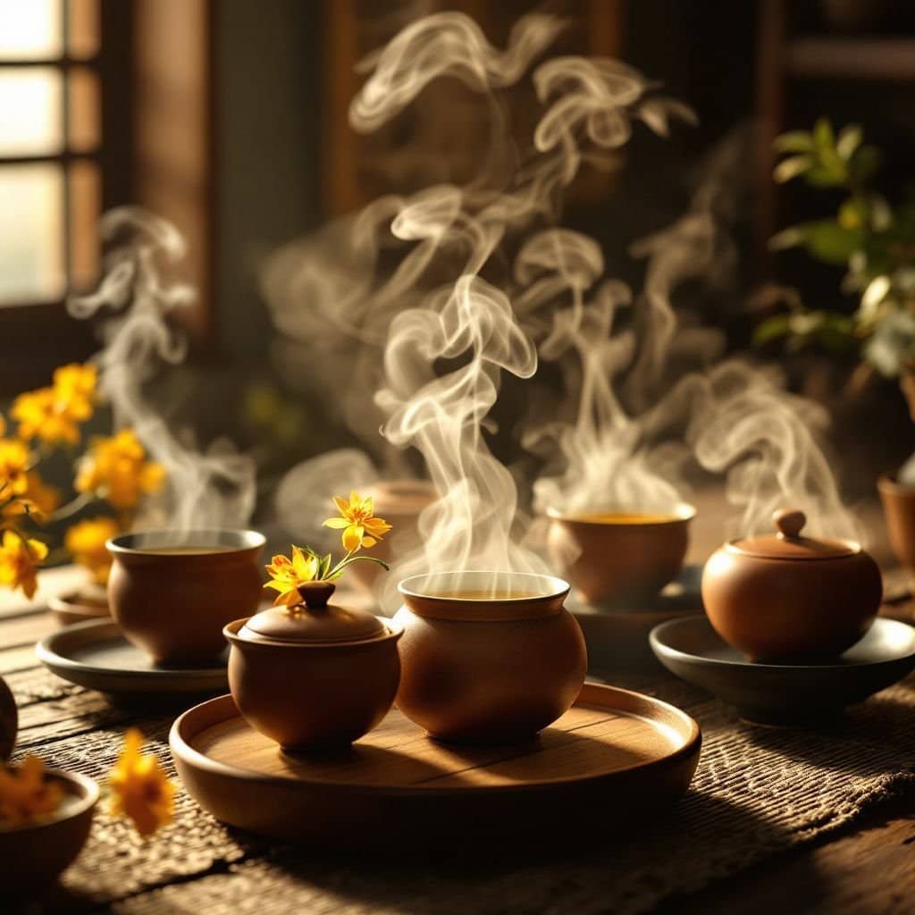 A traveler browsing online for tea tours and experiences.