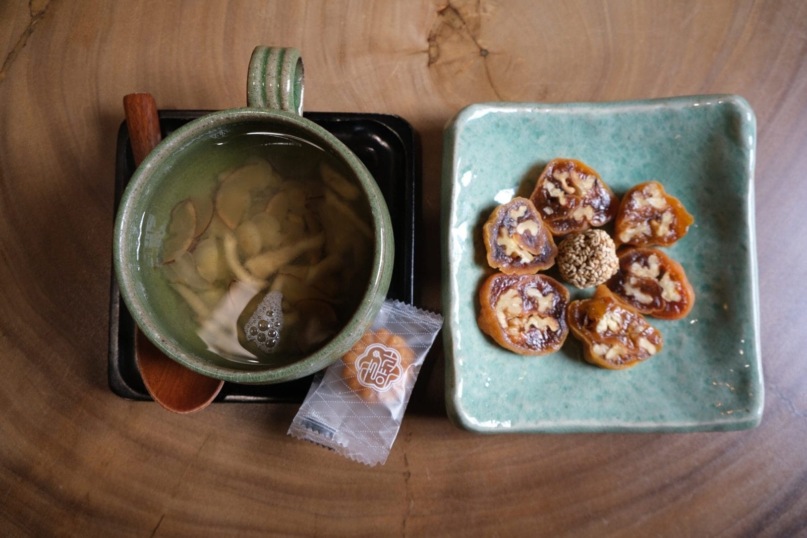 Traditional Korean hanok tea house in Seoul Insadong neighborhood with wooden beams and paper doors