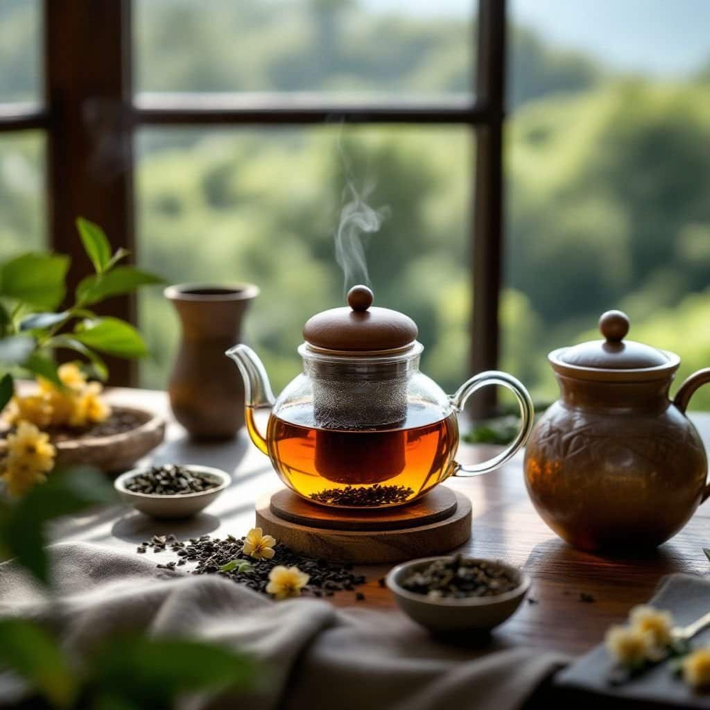 Lavish tea estate at The Wild Mahseer, surrounded by lush greenery