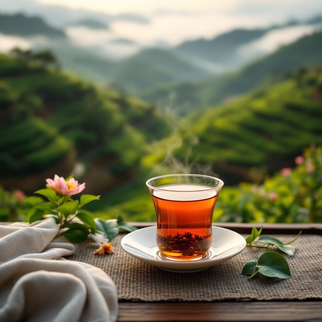 Various types of oolong tea leaves displayed at Sun Link Sea Tea